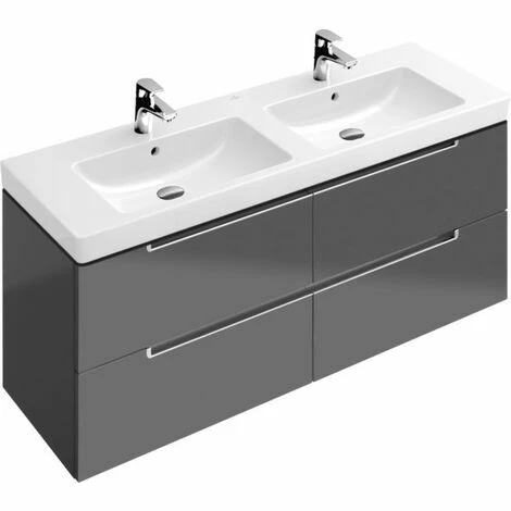Villeroy & Boch Subway 2.0 Waschtischunterschrank XL mit 4 Auszügen für Doppelwaschtisch Truffle Grey Silberfarbig Matt Villeroy & Boch Subway 2.0 Waschtischunterschrank XL Mit 4 Auszügen Für Doppelwaschtisch Truffle Grey Silberfarbig Matt -VILLEROY & BOCH shop 71263576 1