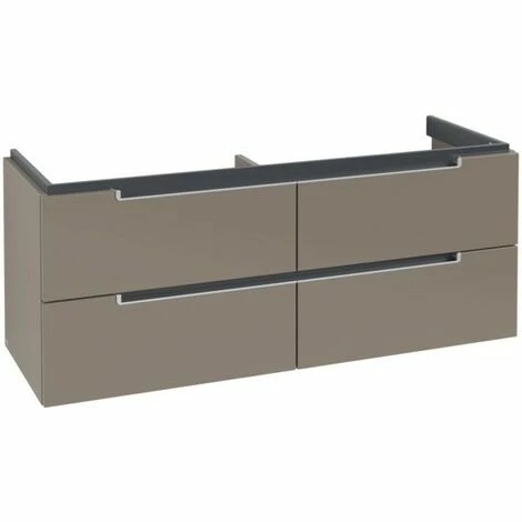 Villeroy & Boch Subway 2.0 Waschtischunterschrank XL mit 4 Auszügen für Doppelwaschtisch Truffle Grey Silberfarbig Matt Villeroy & Boch Subway 2.0 Waschtischunterschrank XL Mit 4 Auszügen Für Doppelwaschtisch Truffle Grey Silberfarbig Matt -VILLEROY & BOCH shop 71263576 3