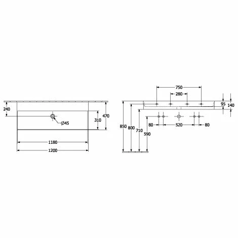 Villeroy & Boch Memento 2.0 Waschtisch 120 cm Ohne Hahnloch Ohne Überlauf Graphite Ungeschliffen Mit CeramicPlus Beschichtung Villeroy & Boch Memento 2.0 Waschtisch 120 Cm Ohne Hahnloch Ohne Überlauf Graphite Ungeschliffen Mit CeramicPlus Beschichtung -VILLEROY & BOCH shop 71356878 1