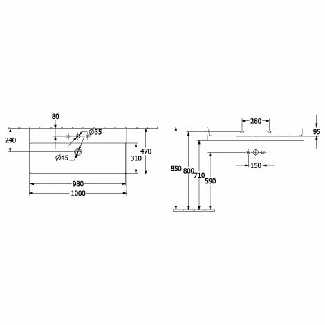 Villeroy & Boch Memento 2.0 Waschtisch 100 Cm Ungeschliffen Mit 1 Hahnloch Ohne Überlauf Stone White Mit CeramicPlus Beschichtung 3 Villeroy & Boch Memento 2.0 Waschtisch 100 Cm Ungeschliffen Mit 1 Hahnloch Ohne Überlauf Stone White Mit CeramicPlus Beschichtung