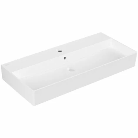 Villeroy & Boch Memento 2.0 Waschtisch 100 Cm Geschliffen Mit 1 Hahnloch Mit Überlauf Stone White Mit CeramicPlus Beschichtung 4 Villeroy & Boch Memento 2.0 Waschtisch 100 Cm Geschliffen Mit 1 Hahnloch Mit Überlauf Stone White Mit CeramicPlus Beschichtung – Bild 2
