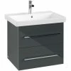 Villeroy & Boch Avento Waschtischunterschrank Mit 2 Auszügen 58 Cm Crystal Grey