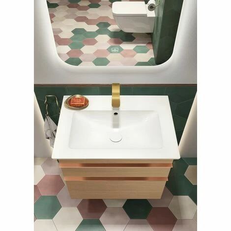 Villeroy & Boch Venticello Waschtisch 60 Cm Mit 1 Hahnloch Stone White Mit CeramicPlus Beschichtung 3 Villeroy & Boch Venticello Waschtisch 60 Cm Mit 1 Hahnloch Stone White Mit CeramicPlus Beschichtung