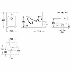 Villeroy & Boch Venticello Bidet Wandhängend Weiß Alpin Ohne Beschichtung 9 Villeroy & Boch Venticello Bidet Wandhängend Weiß Alpin Ohne Beschichtung -VILLEROY & BOCH shop 71383398 4