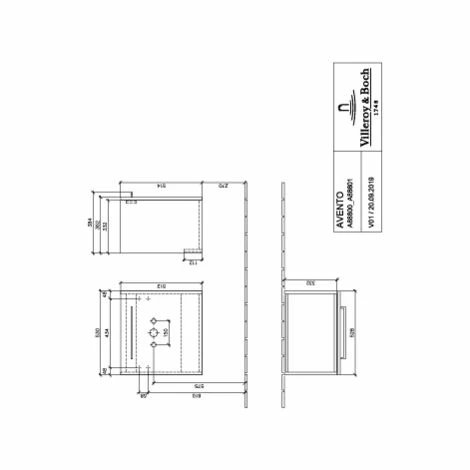 Villeroy & Boch Avento Waschtischunterschrank mit 1 Tür 53 cm Rechts Elm Impresso Villeroy & Boch Avento Waschtischunterschrank Mit 1 Tür 53 Cm Rechts Elm Impresso -VILLEROY & BOCH shop 71383434 1