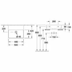 Villeroy & Boch Memento 2.0 Waschtisch 50 Cm Geschliffen Ohne Hahnloch Ohne Überlauf Weiß Alpin Ohne Beschichtung 4 Villeroy & Boch Memento 2.0 Waschtisch 50 Cm Geschliffen Ohne Hahnloch Ohne Überlauf Weiß Alpin Ohne Beschichtung -VILLEROY & BOCH shop 71383471 3