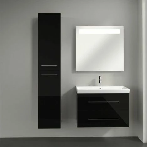 Villeroy & Boch Avento Hochschrank Mit 2 Türen Links Crystal Black 5 Villeroy & Boch Avento Hochschrank Mit 2 Türen Links Crystal Black – Bild 3