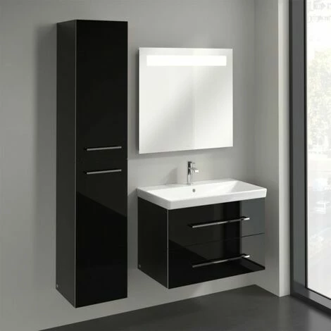 Villeroy & Boch Avento Hochschrank Mit 2 Türen Links Crystal Black 6 Villeroy & Boch Avento Hochschrank Mit 2 Türen Links Crystal Black – Bild 4