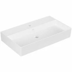 Villeroy & Boch Memento 2.0 Waschtisch 80 Cm Mit 1 Hahnloch Ohne Überlauf Stone White Ungeschliffen Mit CeramicPlus Beschichtung -VILLEROY & BOCH shop 71383577 3