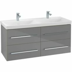 Villeroy & Boch Avento Waschtischunterschrank Mit 4 Auszügen Für Doppelwaschtisch Crystal Grey 5 Villeroy & Boch Avento Waschtischunterschrank Mit 4 Auszügen Für Doppelwaschtisch Crystal Grey -VILLEROY & BOCH shop 71383600 4
