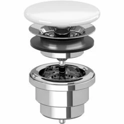 Villeroy & Boch Afvoerplug Niet Afsluitbaar Wit Alpin