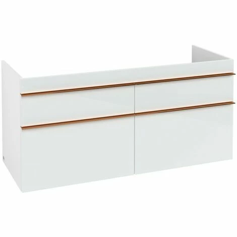 Villeroy & Boch Venticello Waschtischunterschrank XL 1253mm mit 4 Auszügen für Doppelwaschtisch Glass Glossy White Copper Villeroy & Boch Venticello Waschtischunterschrank XL 1253mm Mit 4 Auszügen Für Doppelwaschtisch Glass Glossy White Copper -VILLEROY & BOCH shop 71489265 2