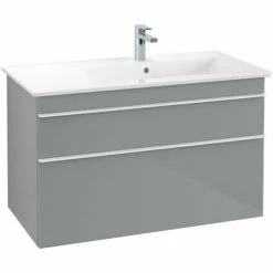 Villeroy & Boch Venticello Waschtischunterschrank XL 953mm Mit 2 Auszügen Und Variabler Beckenpositi Glass Glossy Grey Rechts Weiß -VILLEROY & BOCH shop 71489290 3