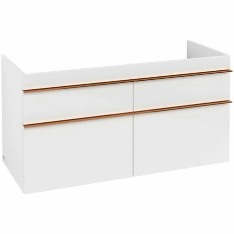 Villeroy & Boch Venticello Waschtischunterschrank XL 1153mm Mit 4 Auszügen Glossy White Copper 4 Villeroy & Boch Venticello Waschtischunterschrank XL 1153mm Mit 4 Auszügen Glossy White Copper – Bild 2