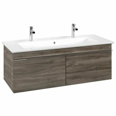 Villeroy & Boch Venticello Waschtischunterschrank 1153mm Mit 2 Auszügen Stone Oak Chrom 5 Villeroy & Boch Venticello Waschtischunterschrank 1153mm Mit 2 Auszügen Stone Oak Chrom – Bild 3