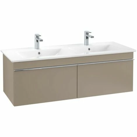 Villeroy & Boch Venticello Waschtischunterschrank 1253mm Mit 2 Auszügen Für Doppelwaschtisch Truffle Grey Chrom 5 Villeroy & Boch Venticello Waschtischunterschrank 1253mm Mit 2 Auszügen Für Doppelwaschtisch Truffle Grey Chrom – Bild 3
