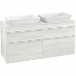 Villeroy & Boch Venticello Waschtischunterschrank XXL 1257mm Mit 4 Auszügen Für 2 Aufsatzwaschtische White Wood Weiß -VILLEROY & BOCH shop 71489349 3