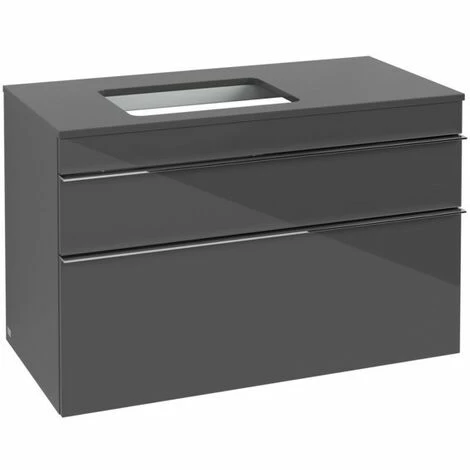Villeroy & Boch Venticello Waschtischunterschrank XXL 957mm Mit 2 Auszügen Für Aufsatzwaschtisch Mit Glossy Grey Links Chrom 3 Villeroy & Boch Venticello Waschtischunterschrank XXL 957mm Mit 2 Auszügen Für Aufsatzwaschtisch Mit Glossy Grey Links Chrom