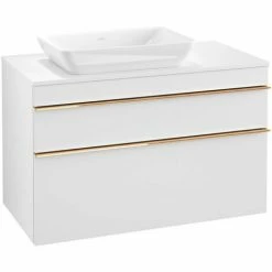 Villeroy & Boch Venticello Waschtischunterschrank XXL 957mm Mit 2 Auszügen Für Aufsatzwaschtisch Mit White Matt Links Copper -VILLEROY & BOCH shop 71489354 3