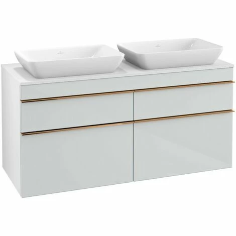 Villeroy & Boch Venticello Waschtischunterschrank XXL 1257mm mit 4 Auszügen für 2 Aufsatzwaschtische Glass Glossy White Copper Villeroy & Boch Venticello Waschtischunterschrank XXL 1257mm Mit 4 Auszügen Für 2 Aufsatzwaschtische Glass Glossy White Copper -VILLEROY & BOCH shop 71489357 3
