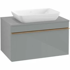 Villeroy & Boch Venticello Waschtischunterschrank Mit 1 Auszug Für Aufsatzwaschtisch 75,7 Cm Glass Glossy Grey Copper -VILLEROY & BOCH shop 71489362 3