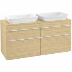 Villeroy & Boch Venticello Waschtischunterschrank XXL 1257mm Mit 4 Auszügen Für 2 Aufsatzwaschtische Nordic Oak Weiß -VILLEROY & BOCH shop 71489365 3
