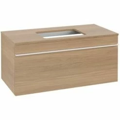 Villeroy & Boch Venticello Waschtischunterschrank Mit 1 Auszug Für Aufsatzwaschtisch 95,7 Cm Elm Impresso Weiß -VILLEROY & BOCH shop 71489366 2