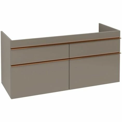 Villeroy & Boch Venticello Waschtischunterschrank XL 1253mm Mit 4 Auszügen Für Doppelwaschtisch Truffle Grey Copper 4 Villeroy & Boch Venticello Waschtischunterschrank XL 1253mm Mit 4 Auszügen Für Doppelwaschtisch Truffle Grey Copper – Bild 2