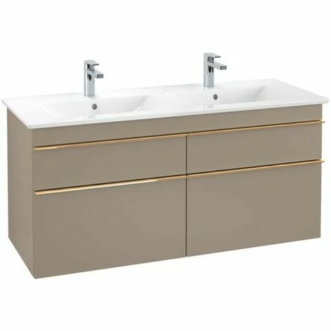 Villeroy & Boch Venticello Waschtischunterschrank XL 1253mm Mit 4 Auszügen Für Doppelwaschtisch Truffle Grey Copper 5 Villeroy & Boch Venticello Waschtischunterschrank XL 1253mm Mit 4 Auszügen Für Doppelwaschtisch Truffle Grey Copper – Bild 3