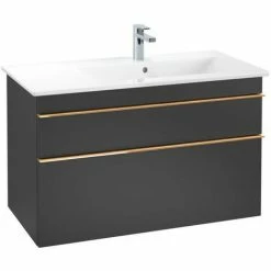 Villeroy & Boch Venticello Waschtischunterschrank XL 953mm Mit 2 Auszügen Und Variabler Beckenpositi Black Matt Lacquer Rechts Copper -VILLEROY & BOCH shop 71489457 3