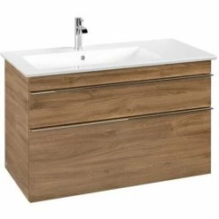 Villeroy & Boch Venticello Waschtischunterschrank XL 953mm Mit 2 Auszügen Und Variabler Beckenpositi Kansas Oak Links Chrom -VILLEROY & BOCH shop 71489465 3