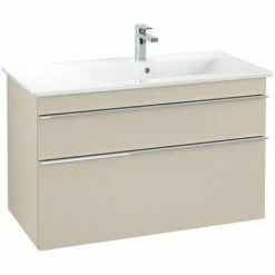 Villeroy & Boch Venticello Waschtischunterschrank XL 953mm Mit 2 Auszügen Und Variabler Beckenpositi Soft Grey Rechts Chrom -VILLEROY & BOCH shop 71489472 3