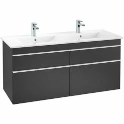 Villeroy & Boch Venticello Waschtischunterschrank XL 1253mm Mit 4 Auszügen Für Doppelwaschtisch Black Matt Lacquer Weiß -VILLEROY & BOCH shop 71489476 3