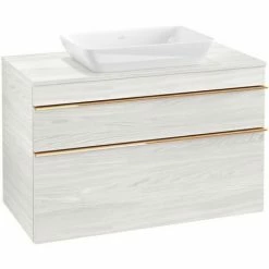 Villeroy & Boch Venticello Waschtischunterschrank XXL Mit 2 Auszügen Für Aufsatzwaschtisch 95,7 Cm White Wood Copper -VILLEROY & BOCH shop 71489484 3