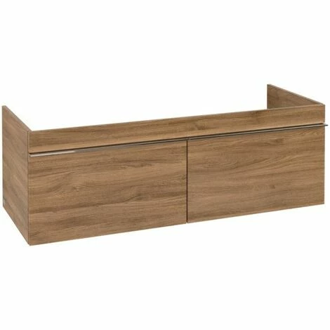 Villeroy & Boch Venticello Waschtischunterschrank 1253mm Mit 2 Auszügen Für Doppelwaschtisch Kansas Oak Chrom 4 Villeroy & Boch Venticello Waschtischunterschrank 1253mm Mit 2 Auszügen Für Doppelwaschtisch Kansas Oak Chrom – Bild 2