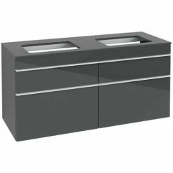 Villeroy & Boch Venticello Waschtischunterschrank XXL 1257mm Mit 4 Auszügen Für 2 Aufsatzwaschtische Glass Glossy Grey Weiß 3 Villeroy & Boch Venticello Waschtischunterschrank XXL 1257mm Mit 4 Auszügen Für 2 Aufsatzwaschtische Glass Glossy Grey Weiß -VILLEROY & BOCH shop 71489513 2