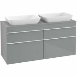 Villeroy & Boch Venticello Waschtischunterschrank XXL 1257mm Mit 4 Auszügen Für 2 Aufsatzwaschtische Glass Glossy Grey Weiß 4 Villeroy & Boch Venticello Waschtischunterschrank XXL 1257mm Mit 4 Auszügen Für 2 Aufsatzwaschtische Glass Glossy Grey Weiß -VILLEROY & BOCH shop 71489513 3