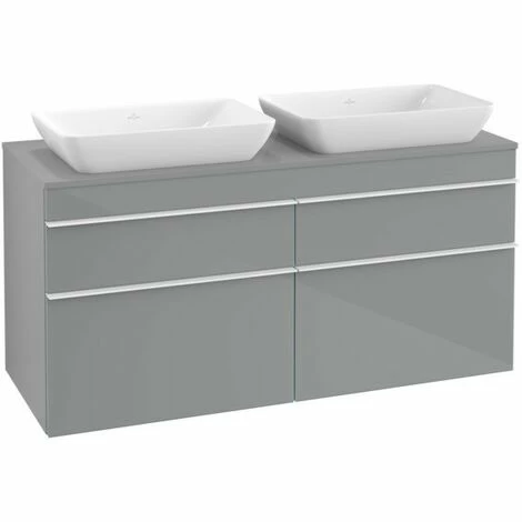 Villeroy & Boch Venticello Waschtischunterschrank XXL 1257mm mit 4 Auszügen für 2 Aufsatzwaschtische Glass Glossy Grey Weiß Villeroy & Boch Venticello Waschtischunterschrank XXL 1257mm Mit 4 Auszügen Für 2 Aufsatzwaschtische Glass Glossy Grey Weiß -VILLEROY & BOCH shop 71489513 3