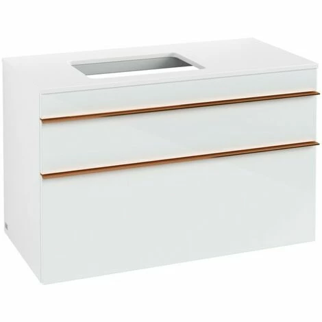 Villeroy & Boch Venticello Waschtischunterschrank XXL 957mm Mit 2 Auszügen Für Aufsatzwaschtisch Mit Glass Glossy White Links Copper 4 Villeroy & Boch Venticello Waschtischunterschrank XXL 957mm Mit 2 Auszügen Für Aufsatzwaschtisch Mit Glass Glossy White Links Copper – Bild 2