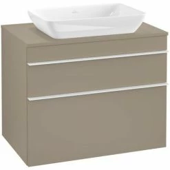 Villeroy & Boch Venticello Waschtischunterschrank XXL Mit 2 Auszügen Für Aufsatzwaschtisch 75,7 Cm Truffle Grey Weiß -VILLEROY & BOCH shop 71489533 3
