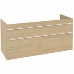 Alternative view of Villeroy & Boch Venticello Waschtischunterschrank XL 1253mm Mit 4 Auszügen Für Doppelwaschtisch Nordic Oak Weiß