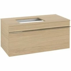 Villeroy & Boch Venticello Waschtischunterschrank 957mm Mit 1 Auszug Für Aufsatzwaschtisch Mit Varia Nordic Oak Links Chrom -VILLEROY & BOCH shop 71489537 2