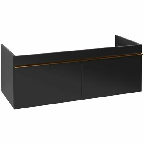 Villeroy & Boch Venticello Waschtischunterschrank 1153mm Mit 2 Auszügen Black Matt Lacquer Copper 4 Villeroy & Boch Venticello Waschtischunterschrank 1153mm Mit 2 Auszügen Black Matt Lacquer Copper – Bild 2