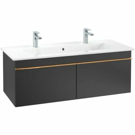 Villeroy & Boch Venticello Waschtischunterschrank 1153mm Mit 2 Auszügen Black Matt Lacquer Copper 5 Villeroy & Boch Venticello Waschtischunterschrank 1153mm Mit 2 Auszügen Black Matt Lacquer Copper – Bild 3