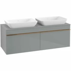 Villeroy & Boch Venticello Waschtischunterschrank 1257mm Mit 2 Auszügen Für 2 Aufsatzwaschtische Glass Glossy Grey Copper 4 Villeroy & Boch Venticello Waschtischunterschrank 1257mm Mit 2 Auszügen Für 2 Aufsatzwaschtische Glass Glossy Grey Copper -VILLEROY & BOCH shop 71489561 3