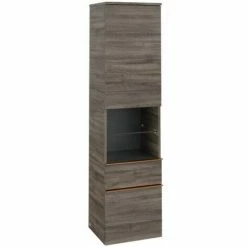 Villeroy & Boch Venticello Hochschrank Mit 1 Tür, 2 Auszügen Und 1 Offenem Fach Mittig Links Stone Oak Copper -VILLEROY & BOCH shop 71489573 2