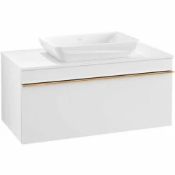 Villeroy & Boch Venticello Waschtischunterschrank Mit 1 Auszug Für Aufsatzwaschtisch 95,7 Cm White Matt Copper -VILLEROY & BOCH shop 71489584 2