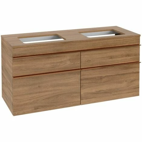 Villeroy & Boch Venticello Waschtischunterschrank XXL 1257mm mit 4 Auszügen für 2 Aufsatzwaschtische Kansas Oak Copper Villeroy & Boch Venticello Waschtischunterschrank XXL 1257mm Mit 4 Auszügen Für 2 Aufsatzwaschtische Kansas Oak Copper -VILLEROY & BOCH shop 71489587 2