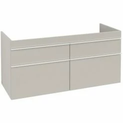 Alternative view of Villeroy & Boch Venticello Waschtischunterschrank XL 1253mm Mit 4 Auszügen Für Doppelwaschtisch Soft Grey Weiß