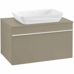 Villeroy & Boch Venticello Waschtischunterschrank Mit 1 Auszug Für Aufsatzwaschtisch 75,7 Cm Truffle Grey Weiß -VILLEROY & BOCH shop 71489676 3